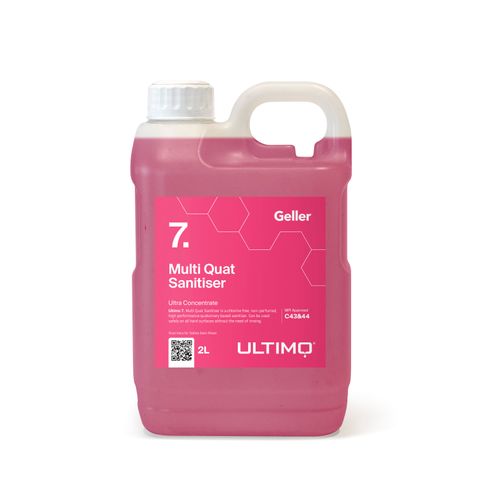 GELLER ULTIMO #7 MULTI QUAT SANITISER 2LTR