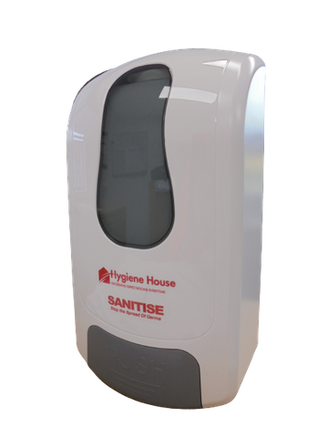 DISPENSER HAND SANITISER GEL REFILLABLE MANUAL WHITE