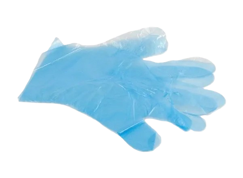 GLOVES BLUE PLASTIC MEDIUM DISPOSABLE CTN (1000)