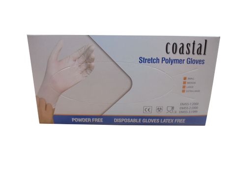 GLOVES STRETCH POLYMER POWDER FREE SMALL BOX