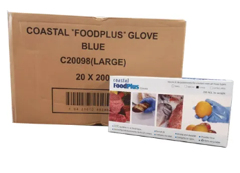 GLOVES DISPOSABLE POWDER FREE XL FOOD PLUS CTN