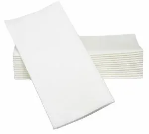AIRLAID DINNER NAPKIN WHITE - 1 PLY CTN (597539)