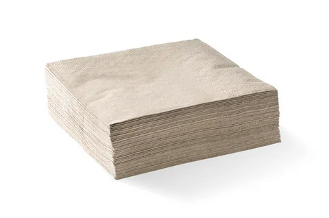 EDGE EMBOSS COCKTAIL NAPKIN KRAFT - 2 PLY CTN (597546)