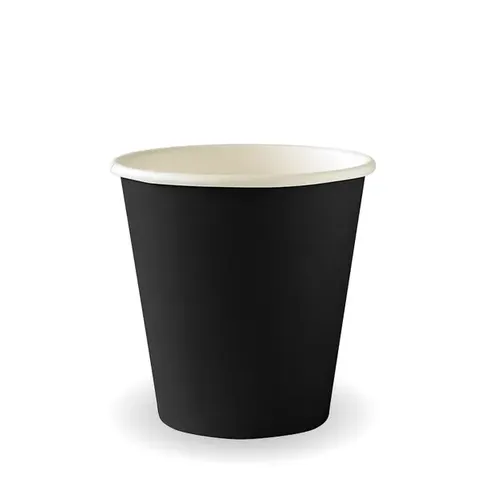 COFFEE CUP 6OZ SINGLE WALL BLACK PE CTN
