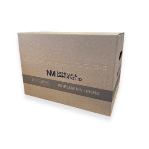 RUBBISH BAGS BLACK RECYCLED 120LTR IN BOX CTN