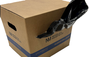 RUBBISH BAGS BLACK RECYCLED DISPENSING BOX 82LTR