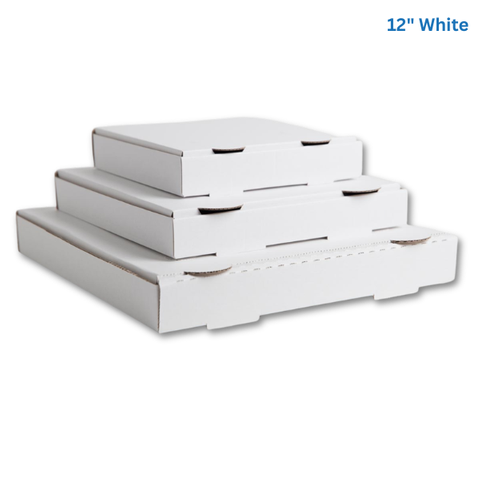 PIZZA BOX SZ 12" WHITE 100/CTN