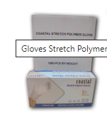 Gloves Stretch Polymer Lite Powder Free Medium Carton