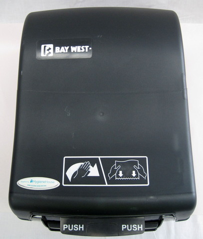 Dispenser Hand Towel Roll Hybrid Touch Free Baywest Black