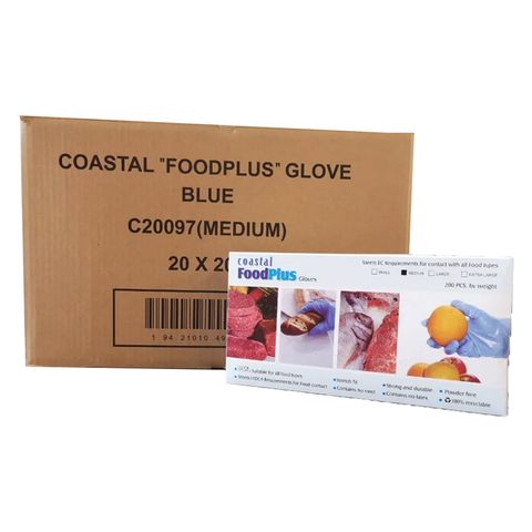 Gloves Disposable Powder Free Medium Food Plus Carton