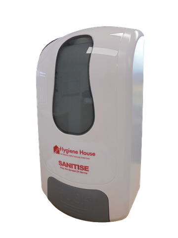 Dispenser Sanitiser Gel  Hygiene House Refillable Manual - White