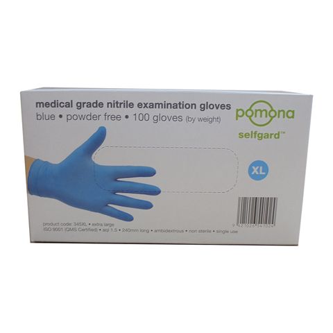 Gloves Nitrile Powder Free X-Large Selfgard Medical Box