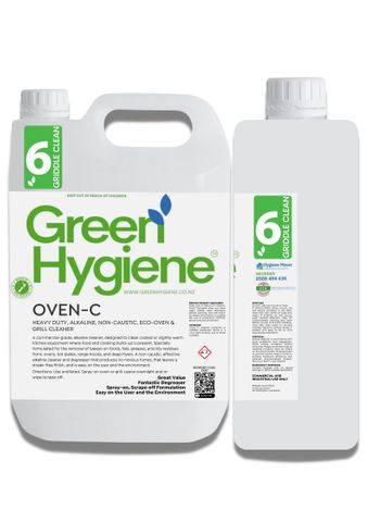 GREEN HYGIENE OVEN-C - HEAVY DUTY, ALKALINE, NON-CAUSTIC, ECO-OVEN & GRILL CLEANER