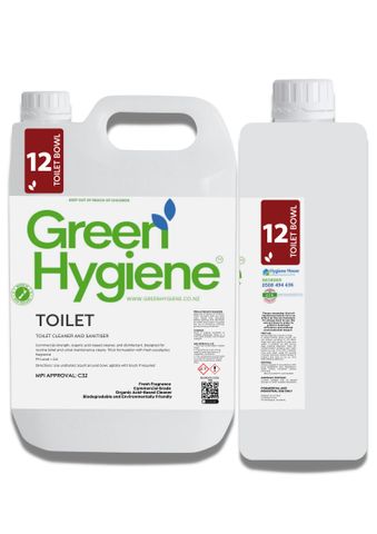 GREEN HYGIENE TOILET BOWL 5L - TOILET CLEANER AND SANITISER AND DESCALER