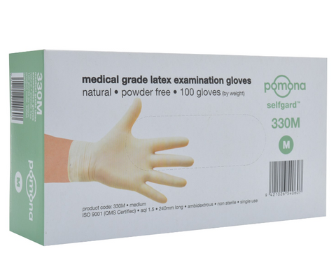 Gloves Latex Powder Free Medium Box