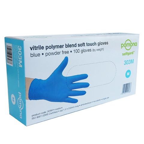 Gloves Blue Vitrile Medium Box