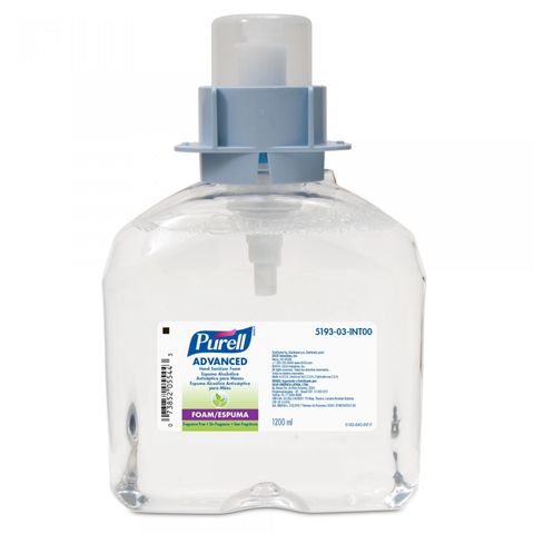 Sanitiser Hand Foam 70% Purell FMX Refill 1.2LTR DG3