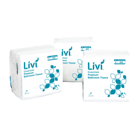 LIVI INTERLEAVED TOILET TISSUE 2PLY