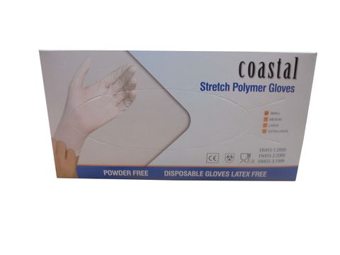 Gloves Stretch Polymer Powder Free Small