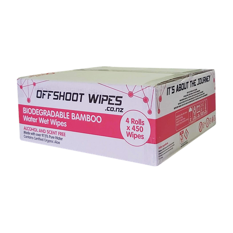 BAMBOO WATER WET WIPES X 450 BIODEGRADABLE WIPES CARTON