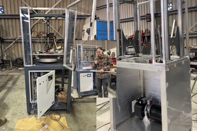 Automating Artisan Production: Custom Hydraulic System for Needle Felt Press