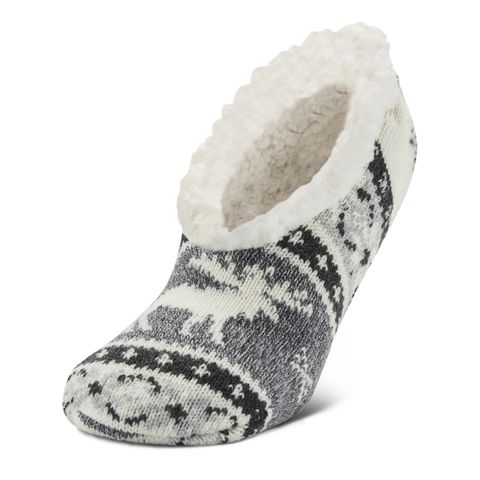 FIRESIDE MOOSE GRY/WHT SLIP