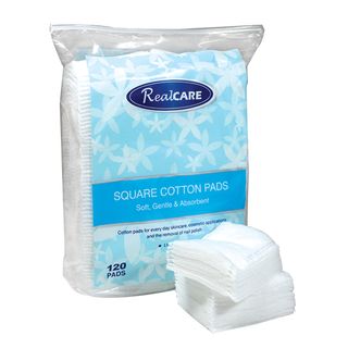 SQUARE COTTON PAD 120pack Realcare