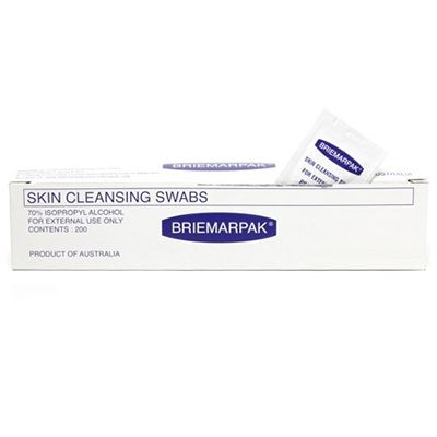 SKIN CLEANSING ALCOHOL SWABS  200PK