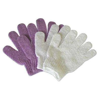 EXFOLIATING GLOVE - White 2 Pack