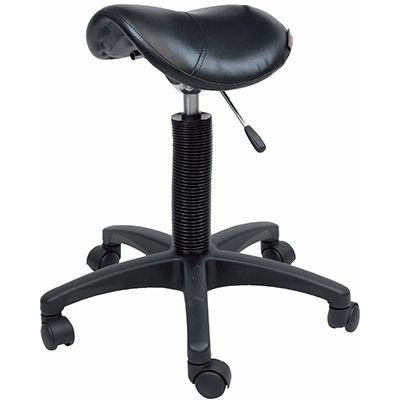 SADDLE SEAT STOOL - Black No Back