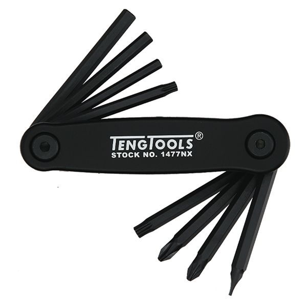 TENG FOLDING KEY SET, 8PCE, FL/PH/PZ/HEX/TX - ITM Industrial Products