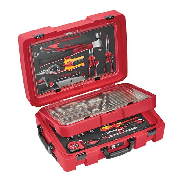 Teng Tools Öl Service Set 16-tlg. - Mit Ablassschrauben-Stecknüssen, Ölfilterschlüssel & Inspektionsspiegel