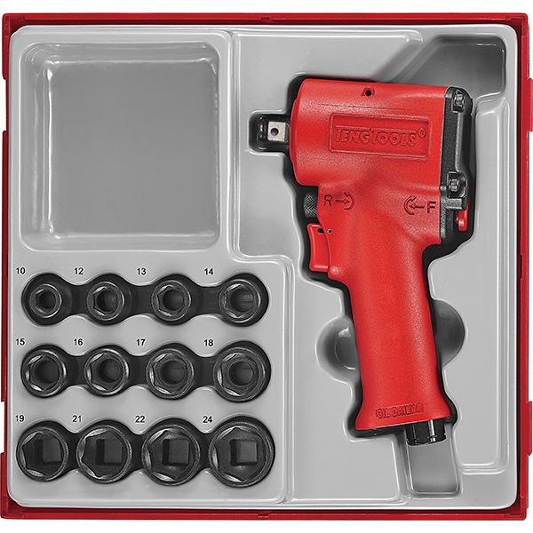TENG 13PC 1/2 DR. MINI AIR IMP.WR. & SKT SET-TTD-TRAY - ITM Industrial ...