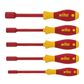 5 PIECE SCREWDRIVER SET, HEXAGONAL NUT DRIVER, SOFTFINISH, VDE 1000V INSULATED