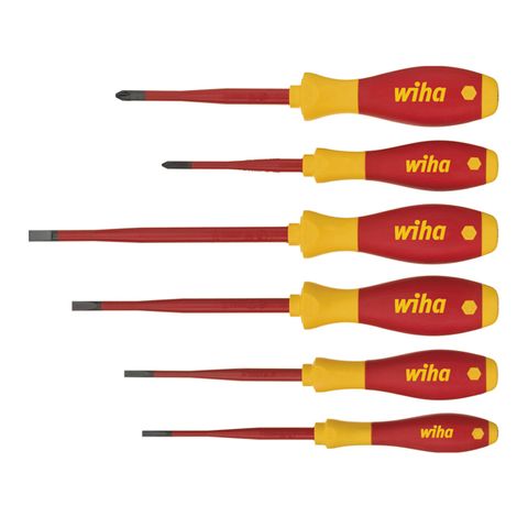 6 PIECE SLIMFIX SCREWDRIVER SET, SLOTTED & PHILLIPS, SOFTFINISH, VDE 1000V INSULATED