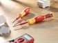 SCREWDRIVER WITH BIT MAGAZINE LIFTUP ELECTRIC, SLOTTED, PHILLIPS WITH 6 SLIMBITS, VDE 1000V INSULATED