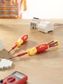 SCREWDRIVER WITH BIT MAGAZINE LIFTUP ELECTRIC, SLOTTED, PHILLIPS WITH 6 SLIMBITS, VDE 1000V INSULATED