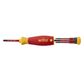 SCREWDRIVER WITH BIT MAGAZINE POCKETMAX&reg; ELECTRIC MIXED WITH 4 SLIMBITS, VDE 1000V INSULATED