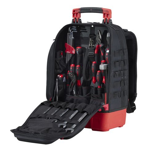 TOOL BACKPACK MECHANIC, 43-PCS., ONE. ALWAYS. EVERYWHERE. THE TOOL BACKPACK