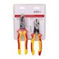 2 PIECE PLIER SET, 220MM CROSS CUT PLIERS & 200MM SIDE CUTTERS, VDE 1000V INSULATED