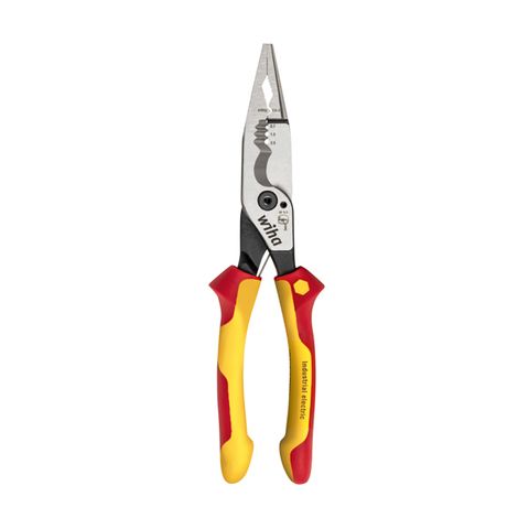225MM 8-IN-1 MULTIFUNCTIONAL PLIERS, INDUSTRIAL ELECTRICIANS, WITH SWITCHABLE OPENING SPRING, VDE 1000V INSULATED
