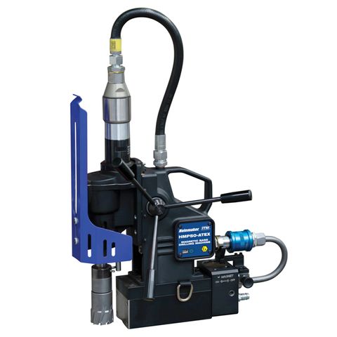 HOLEMAKER AIR 50, 2MT PNEUMATIC MAGNETIC BASE DRILL, ATEX 11 CERTIFIED, CAP: 50MM DIA X 45MM