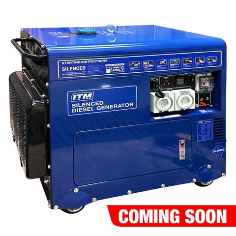ITM DIESEL GENERATOR SILENT CABINET 6500W PEAK ELECTRIC START