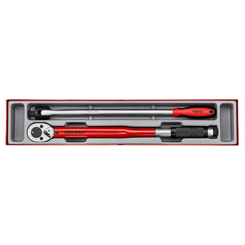 TENG 1/2" DR. TORQUE WRENCH 40-210NM / 30-150FT/LB AND BREAKER BAR SET TTX-TRAY