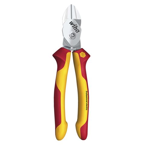 WIHA 200MM HEAVY-DUTY BICUT SWITCHABLE DIAGONAL SIDE CUTTERS, VDE 1000V INSULATED
