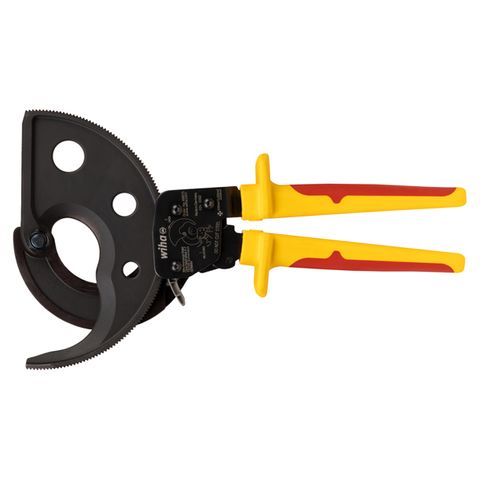 WIHA CABLE CUTTER ELECTRIC UP TO 500 MM&sup2; WITH RATCHET  MECHANISM, VDE 1000V INSULATED