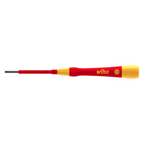 WIHA PICOFINISH FINE SCREWDRIVER, SLOTTED 2.5MM X 65MM , VDE 1000V INSULATED