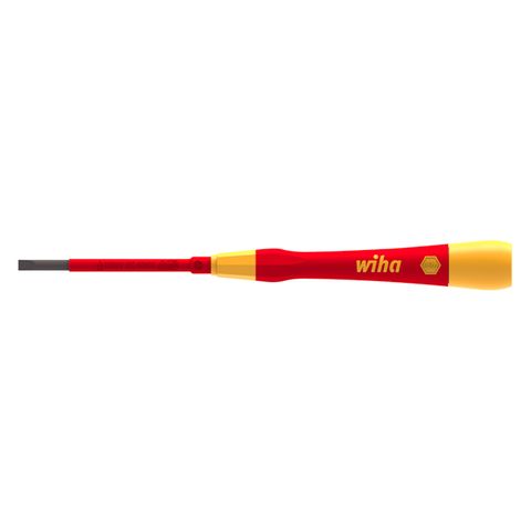 WIHA PICOFINISH FINE SCREWDRIVER, SLOTTED 3.5MM X 65MM , VDE 1000V INSULATED