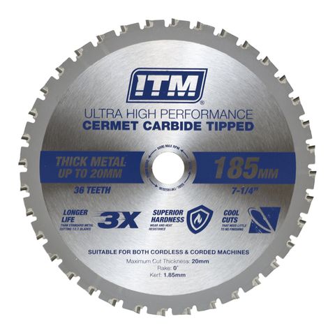 CERMET TIPPED THICK METAL BLADES