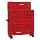 TENG 1133PCE PRO35 53" 19 DRAWER MONSTER STACK FOAM ROLL CABINET TOOL KIT, METRIC RED